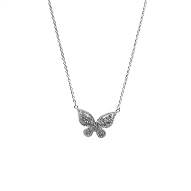 SILVER BUTTERFLY NECKLACE