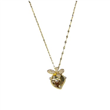 GOLD STRAWBERRY NECKLACE