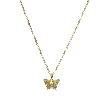 GOLD BUTTERFLY NECKLACE