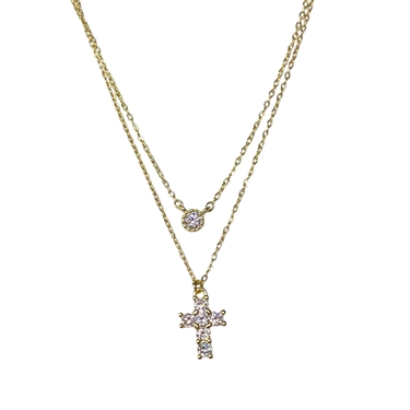 GOLD CROSS NECKLACE