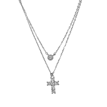 SILVER CROSS NECKLACE