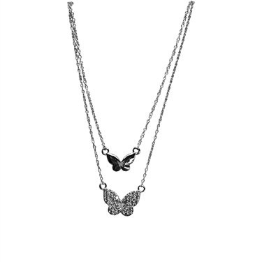 SILVER BUTTERFLY NECKLACE