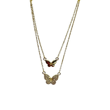 GOLD BUTTERFLY NECKLACE