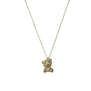GOLD TEDDY BEAR NECKLACE