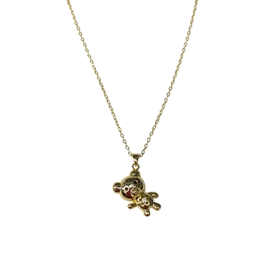 GOLD TEDDY BEAR NECKLACE