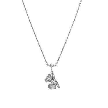 SILVER TEDDY BEAR NECKLACE