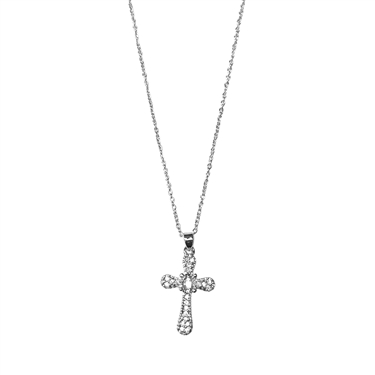 SILVER CROSS NECKLACE