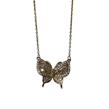 GOLD BUTTERFLY NECKLACE