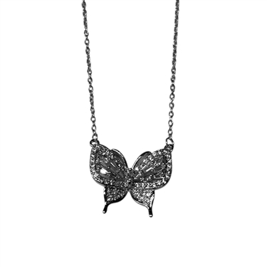 SILVER BUTTERFLY NECKLACE