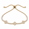 Clover Zircon Adjustable Bracelet