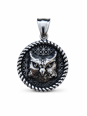 Antique Owl Head Pendant