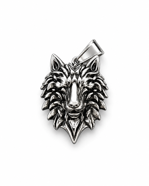 Vintage Wolf Head Pendant