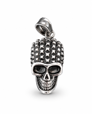 Vintage Stainless Steel Skull Pendant