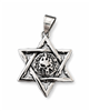 Stainless Steel Skull Hexagram Pendant