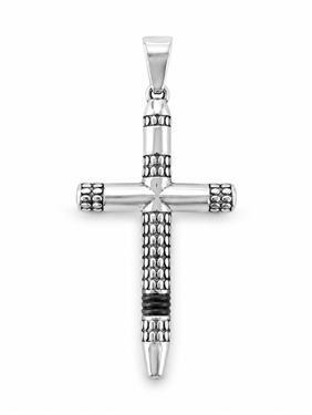 Vintage Beaded Cross Pendant