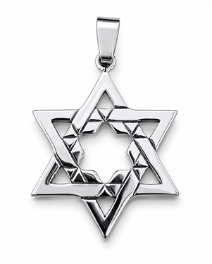 Geometric Star of David Pendant