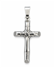 Stainless Steel Bamboo-Style Cross Pendant