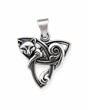 Vintage Celtic Fox Pendant