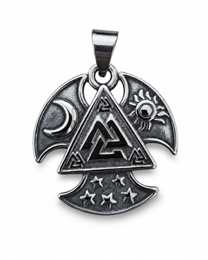 Norse Moon Triangle Symbol Pendant
