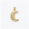 Hammered Crescent Moon Pendant