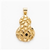 Gold Plated Gourd Hulu Textured Pendant