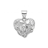 Gold Plated Virgin Mary Heart Textured Pendant