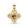 Gold Plated Clover Textured Pendant