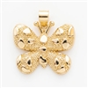 Gold Plated Butterfly Textured Pendant