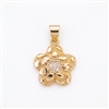 Gold Plated Flower CZ Pendant