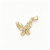 Gold Plated Mini Textured Butterfly Pendant