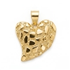 Gold Plated Textured Heart Pendant