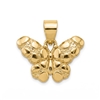 Gold Plated Textured Butterfly Pendant