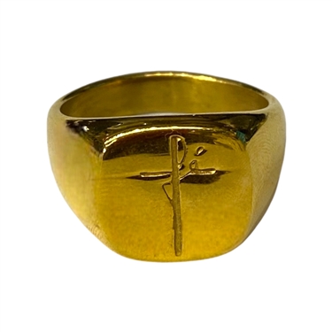 GOLD CROSS RING