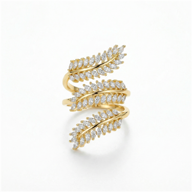 Adjustable wheat ear ring
