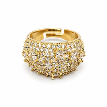 PavÃ© Crystal Wide Open Ring