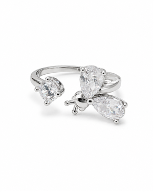 Crystal Butterfly Open Ring