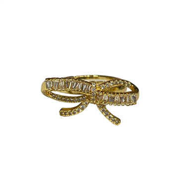GOLD BOW RING