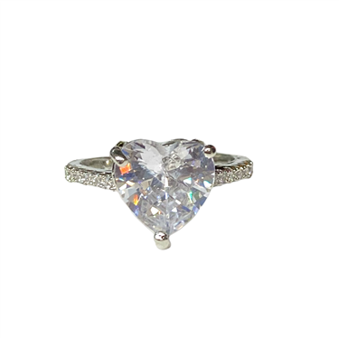 SILVER HEART RING