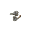 SILVER DOUBLE HEART RING