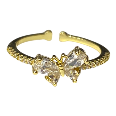 GOLD BUTTERFLY RING