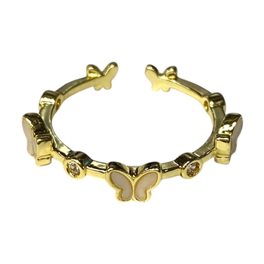 GOLD BUTTERFLY RING