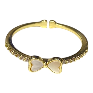 GOLD BOW RING ADJUSTABLE