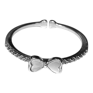 SILVER BOW RING