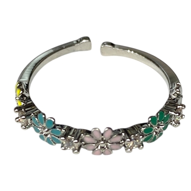 SILVER FLOWER RING