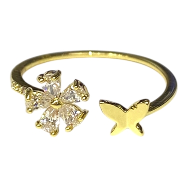 GOLD FLOWER RING