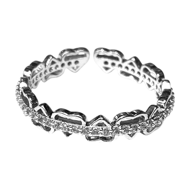 SILVER HEART RING