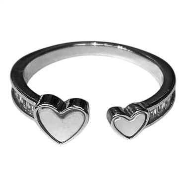 SILVER HEART RING