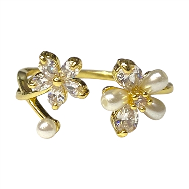 GOLD FLOWER ADJUSTABLE RING