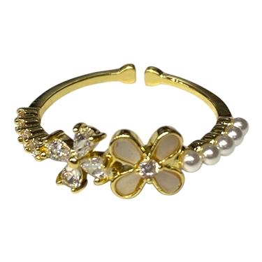 GOLD FLOWER RING