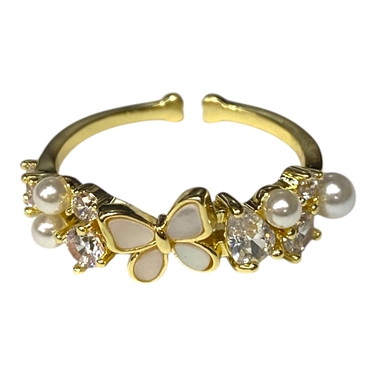 GOLD BUTTERFLY RING